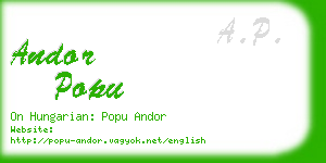 andor popu business card